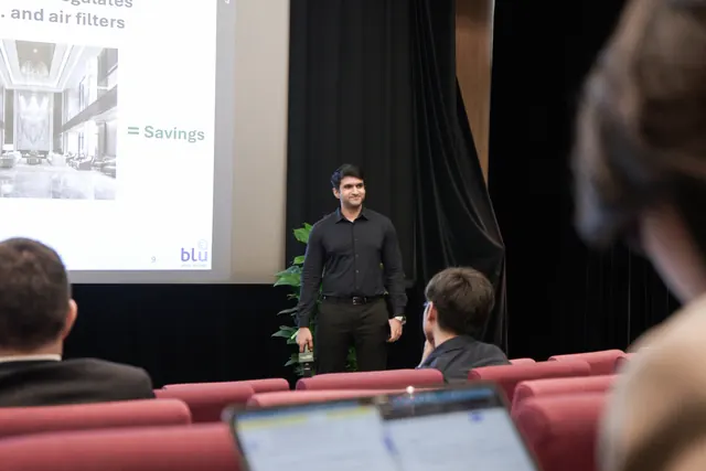 Raj Shroff presenting at the Green Fintech Summit